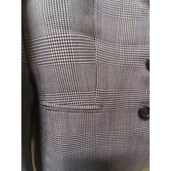 Tahari Arthur s Levine 100%  wool houndstooth jacket Blazer women's size 4 - Picture 4 of 12